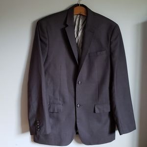 Perry Ellis Mens Suit Jacket 2 button blazer gray